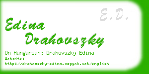 edina drahovszky business card